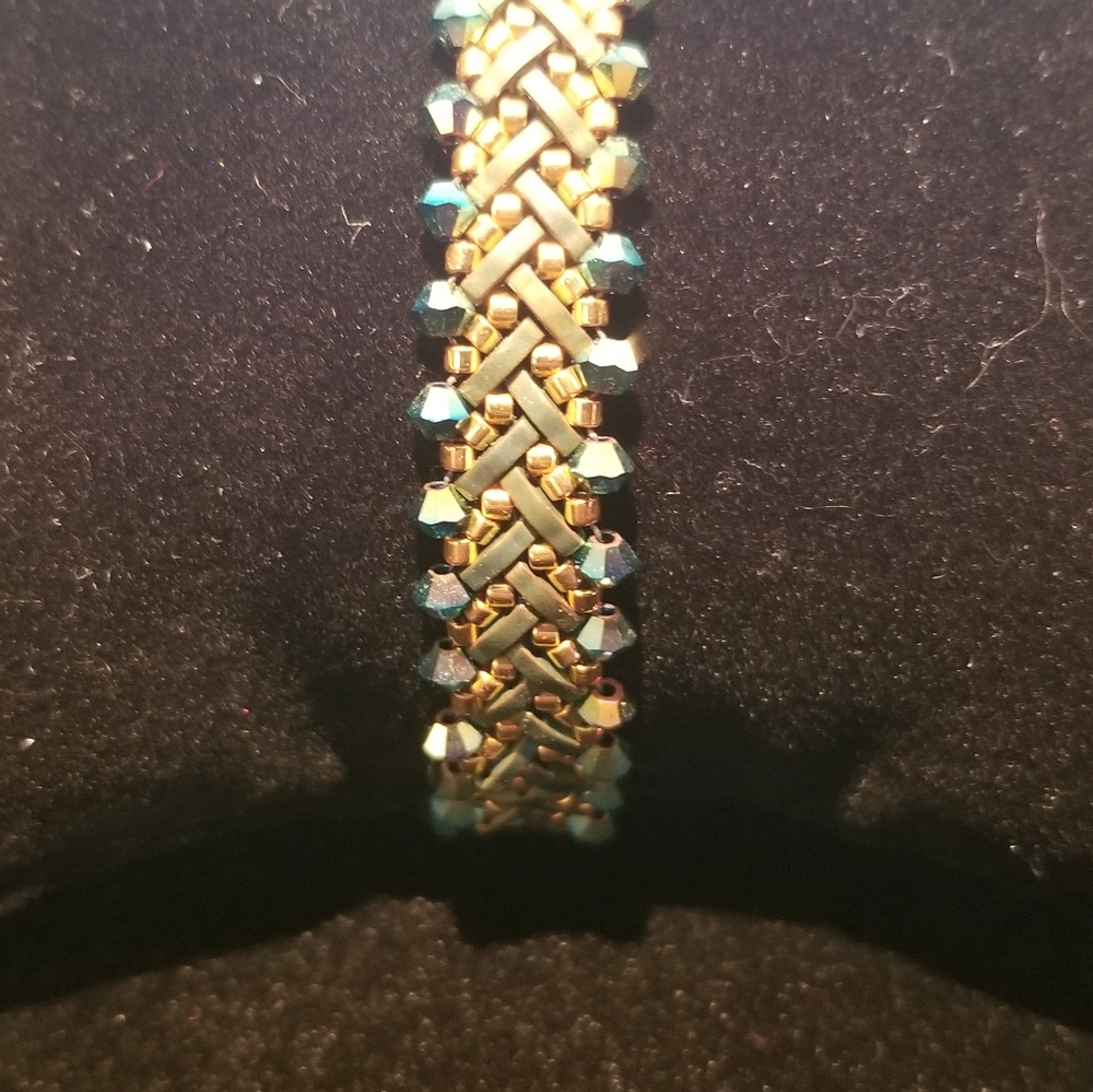 Handmade Crystal and Bead Bracelet